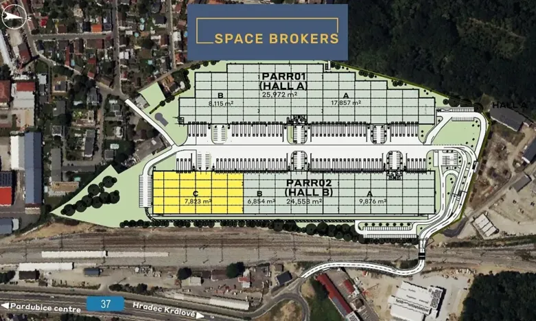 Pronájem skladu, Pardubice, 5082 m2