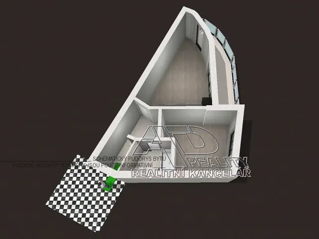 Pronájem bytu 2+kk, České Budějovice, Na Zlaté stoce, 50 m2