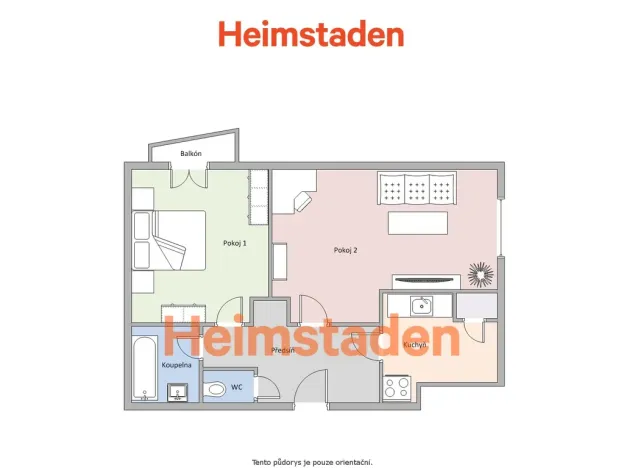 Pronájem bytu 2+1, Orlová - Poruba, Spojenců, 49 m2