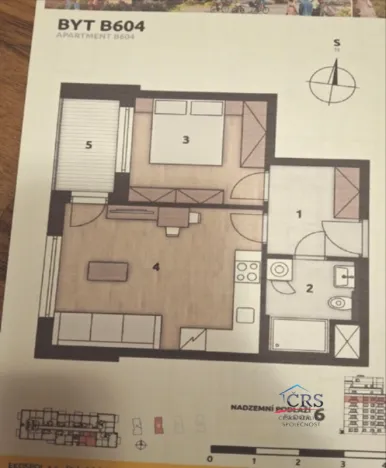 Pronájem bytu 2+kk, Praha - Hlubočepy, Fabiánové, 43 m2