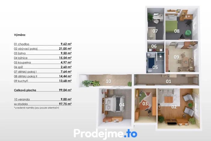 Prodej rodinného domu, Hevlín, 99 m2