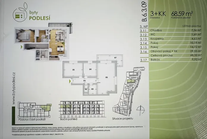 Pronájem bytu 3+kk, Jablonec nad Nisou, Jezdecká, 79 m2