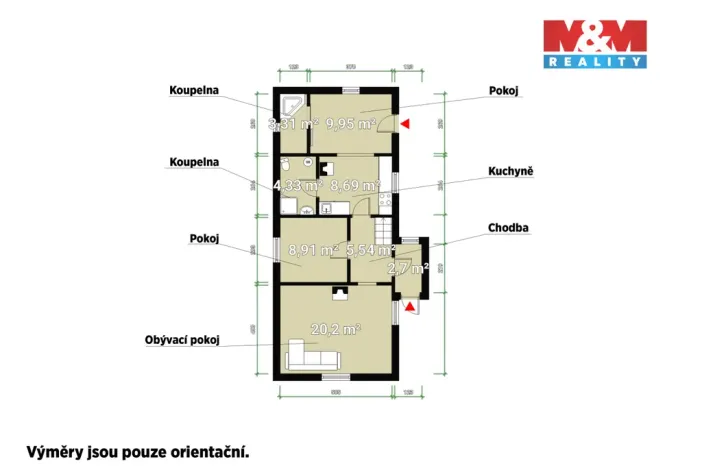 Prodej rodinného domu, Oráčov, 113 m2