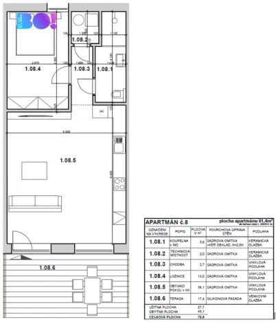Pronájem bytu 2+kk, Soběšovice, 61 m2