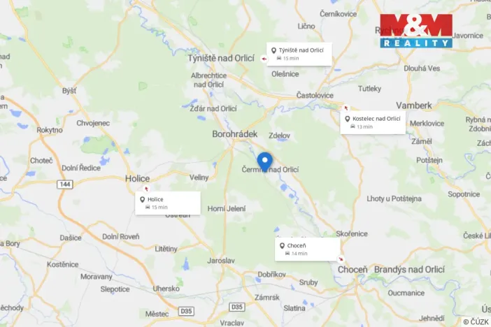 Prodej pozemku pro bydlení, Čermná nad Orlicí - Malá Čermná, 1015 m2