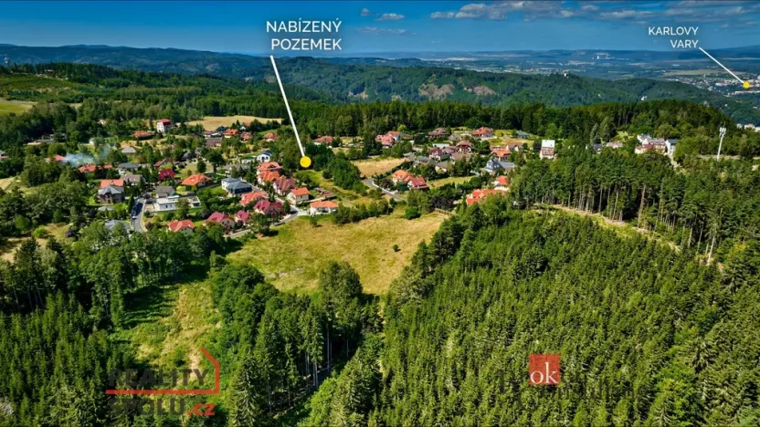 Prodej pozemku pro bydlení, Karlovy Vary, Pod Hvězdárnou, 1183 m2
