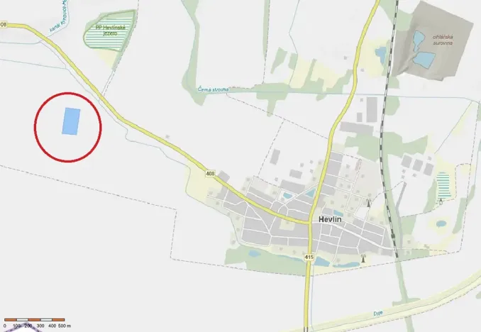 Prodej pole, Hevlín, 26500 m2