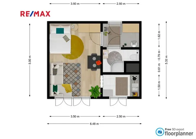 Pronájem bytu 1+kk, Praha - Chodov, Valentova, 29 m2