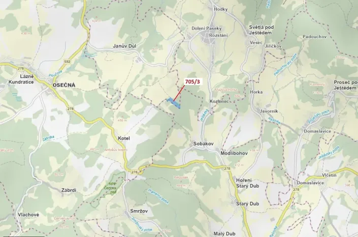 Dražba lesa, Janův Důl, 27787 m2