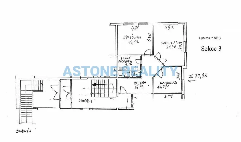 Pronájem kanceláře, Praha - Hloubětín, Klánovická, 78 m2