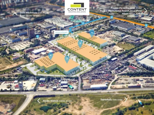 Pronájem skladu, Praha - Dolní Měcholupy, Kutnohorská, 16637 m2