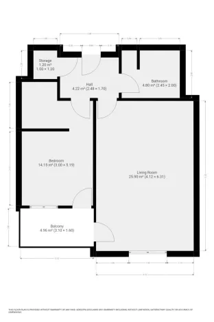 Pronájem bytu 2+kk, Praha, Jankovcova, 55 m2