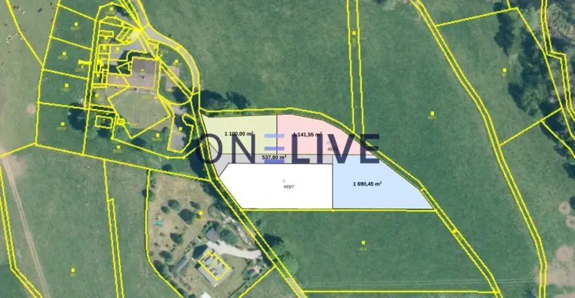 Prodej louky, Rokycany, 2832 m2