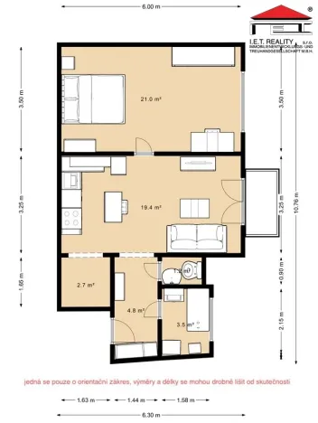 Prodej bytu 2+kk, Praha - Vršovice, Bulharská, 53 m2