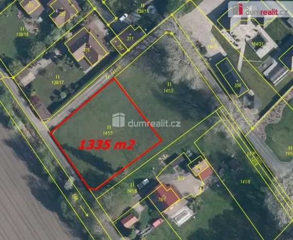 Prodej pozemku pro bydlení, Malý Újezd - Jelenice, 1335 m2