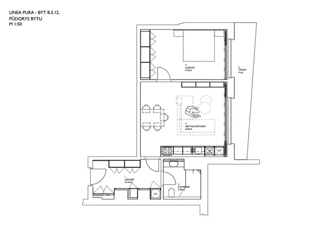 Pronájem bytu 2+kk, Praha - Holešovice, Komunardů, 60 m2