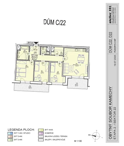 Prodej bytu 4+kk, Brno, Chvalovka, 68 m2