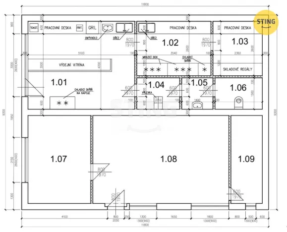 Pronájem obchodního prostoru, Kralupy nad Vltavou, 50 m2