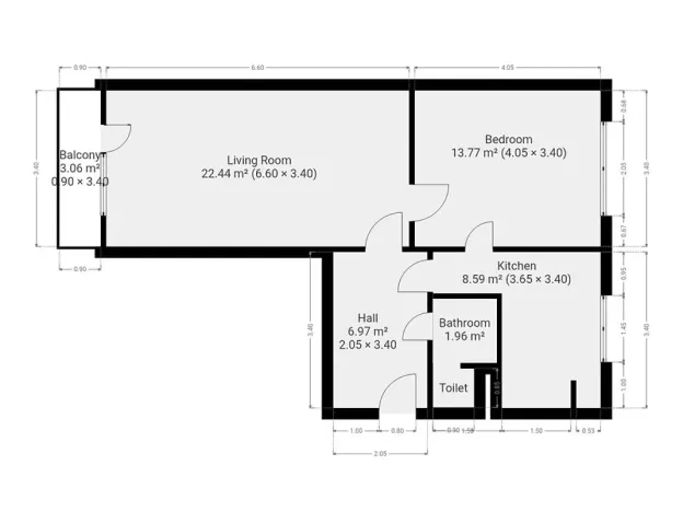 Pronájem bytu 2+1, Praha - Záběhlice, Jasmínová, 57 m2