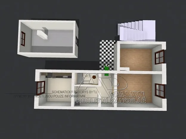 Pronájem bytu 2+1, České Budějovice, 54 m2