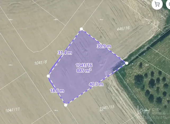 Prodej pozemku pro bydlení, Mokrouše, 885 m2