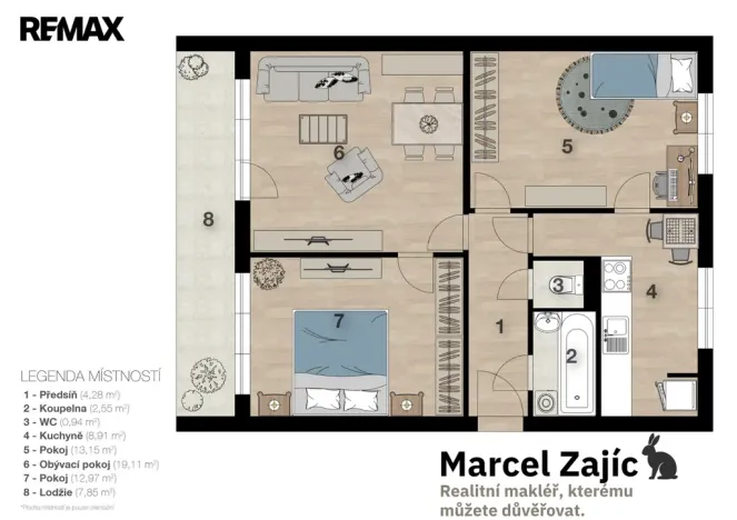 Prodej bytu 3+1, Chrudim - Chrudim II, Požárníků, 69 m2