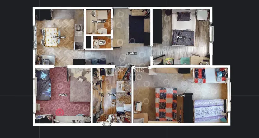 Prodej bytu 4+1, Jirkov, Na Borku, 76 m2