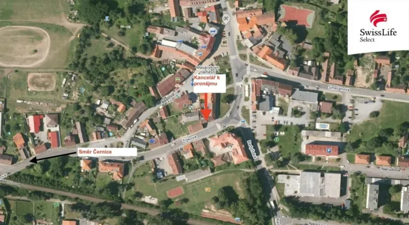 Pronájem kanceláře, Starý Plzenec, Masarykovo náměstí, 11 m2