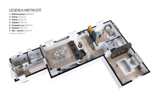 Prodej bytu 3+kk, Ostrava, Na Jánské, 113 m2