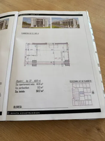 Prodej bytu 1+kk, Rruga Wiena, Golem, Albánie, 37 m2