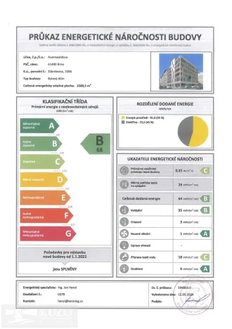 Pronájem bytu 1+kk, Brno, Auerswaldova, 32 m2