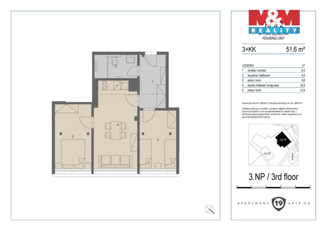 Prodej bytu 3+kk, Merklín - Pstruží, 48 m2