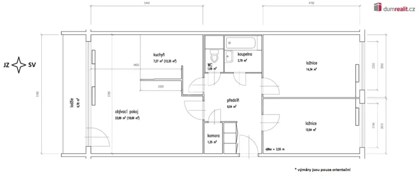 Prodej bytu 3+1, Praha - Stodůlky, Zázvorkova, 85 m2