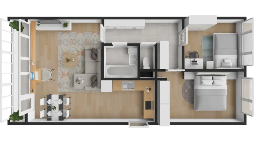 Pronájem bytu 3+1, Neratovice, Za Jednotou, 75 m2