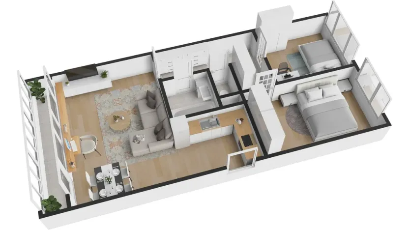 Pronájem bytu 3+1, Neratovice, Za Jednotou, 75 m2