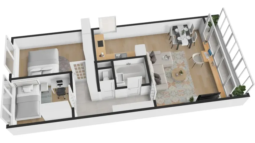 Pronájem bytu 3+1, Neratovice, Za Jednotou, 75 m2