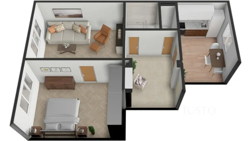 Prodej bytu 2+1, Písek - Budějovické Předměstí, Šafaříkova, 52 m2