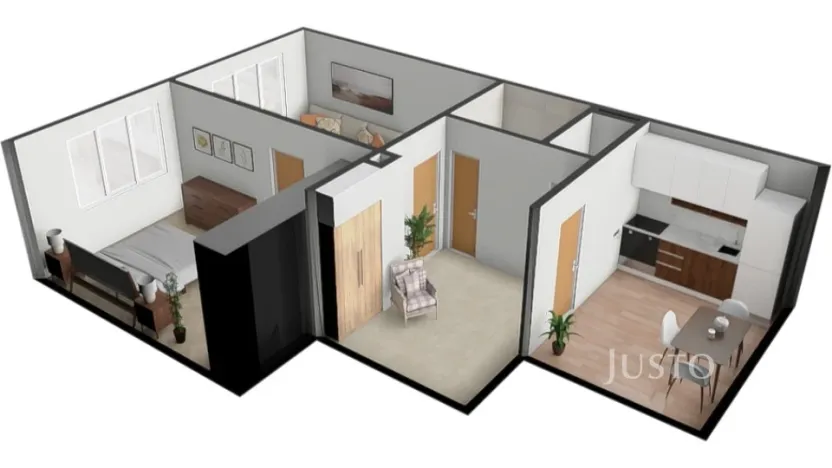 Prodej bytu 2+1, Písek - Budějovické Předměstí, Šafaříkova, 52 m2