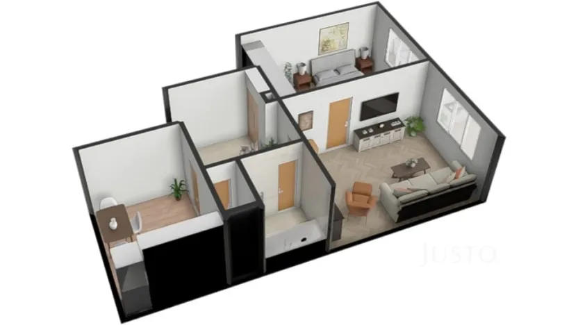 Prodej bytu 2+1, Písek - Budějovické Předměstí, Šafaříkova, 52 m2