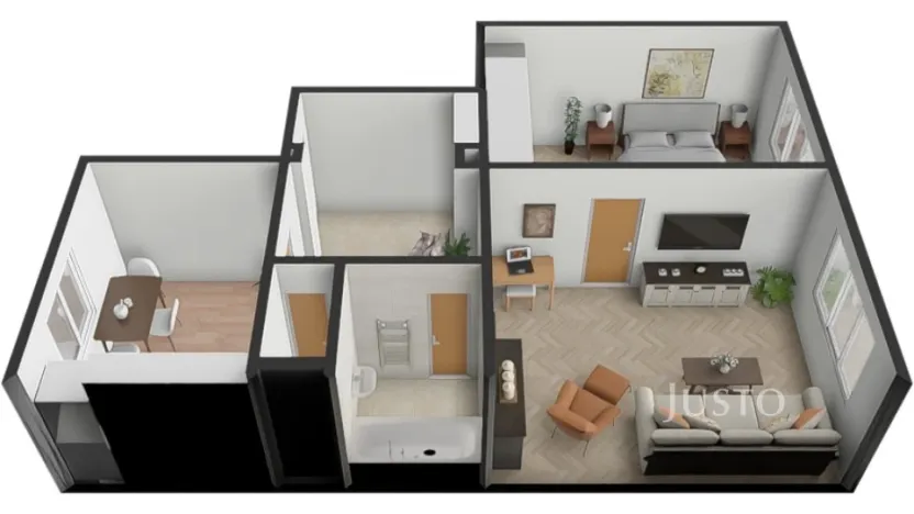 Prodej bytu 2+1, Písek - Budějovické Předměstí, Šafaříkova, 52 m2