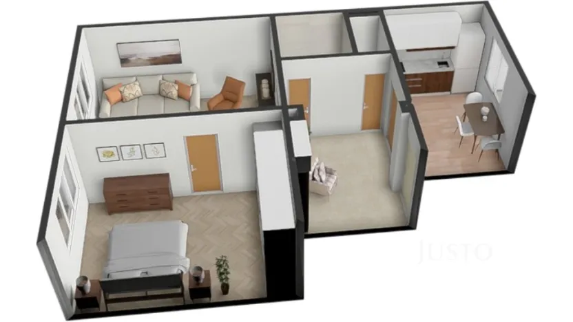 Prodej bytu 2+1, Písek - Budějovické Předměstí, Šafaříkova, 52 m2