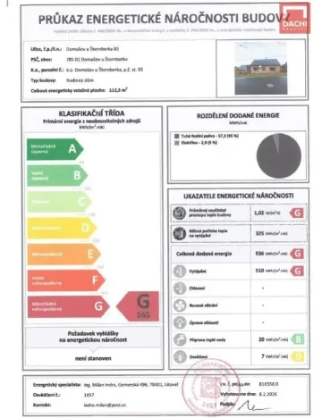 Prodej rodinného domu, Domašov u Šternberka, 100 m2
