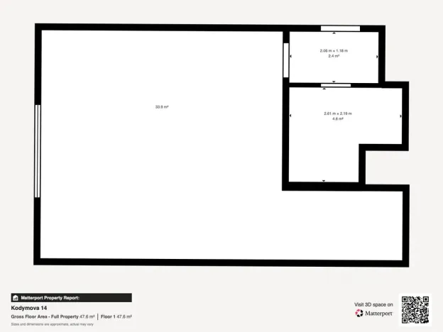 Pronájem bytu 1+kk, Praha, Kodymova, 41 m2