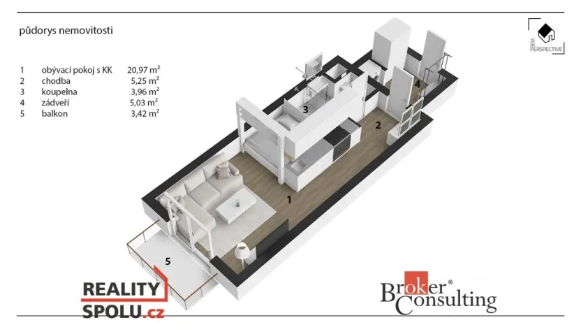 Pronájem bytu 1+kk, Náchod - Staré Město nad Metují, Bartoňova, 40 m2