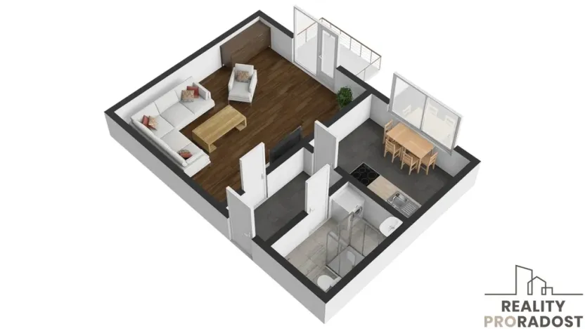 Prodej bytu 1+1, Břeclav - Charvátská Nová Ves, Na Valtické, 41 m2