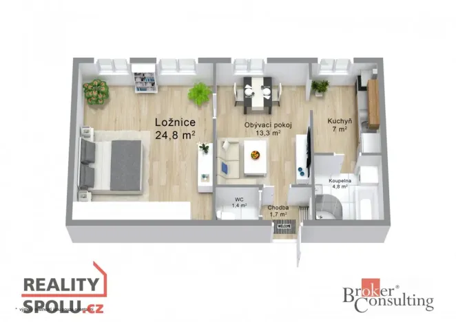 Prodej bytu 2+1, Nejdek, náměstí Karla IV., 70 m2