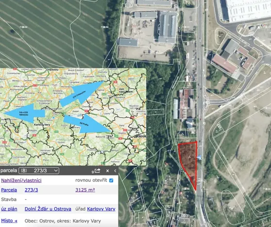 Prodej komerčního pozemku, Ostrov, 3125 m2