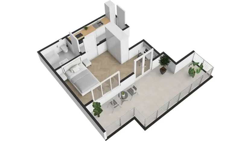 Pronájem bytu 1+kk, Praha - Vinohrady, Hradecká, 26 m2