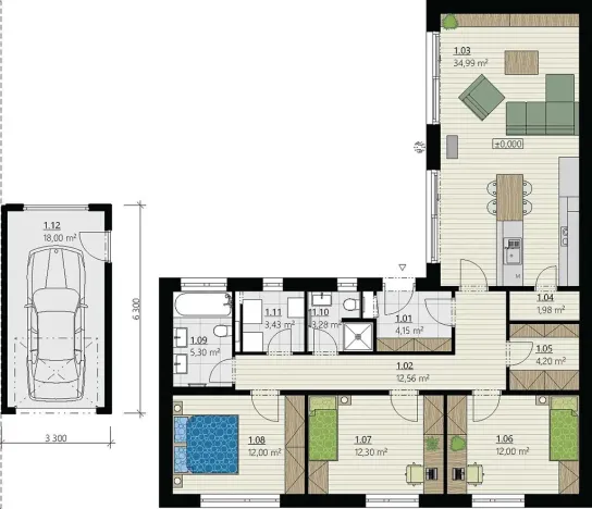 Prodej rodinného domu, Újezd u Brna, 106 m2