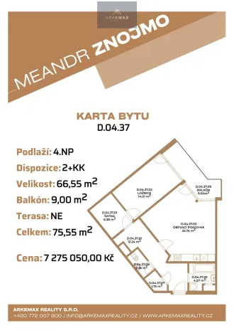 Prodej bytu 2+kk, Znojmo, Holandská, 66 m2